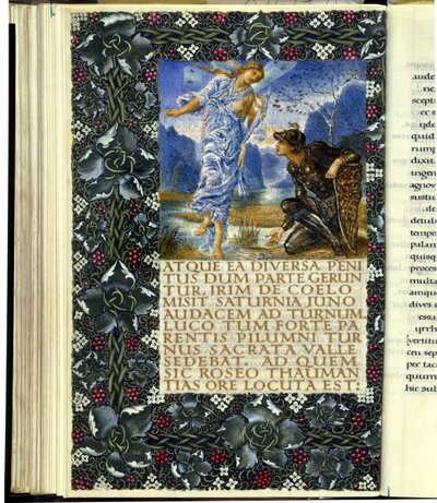 Iris pojawiająca się przed Turnusem, otwarcie Księgi IX „Eneidy” Wergiliusza autorstwa William Morris