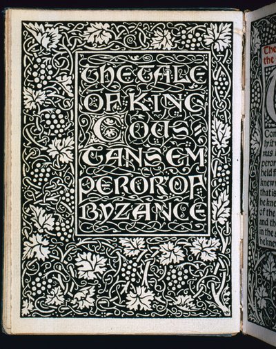 Strona tytułowa z Opowieści cesarza, 1894 autorstwa William Morris