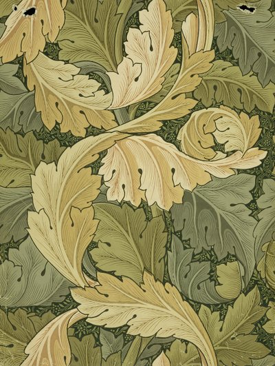 Tapeta w kolorach Acanthus Woodland, 1875 autorstwa William Morris