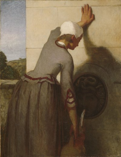 Dziewczyna przy fontannie autorstwa William Morris Hunt