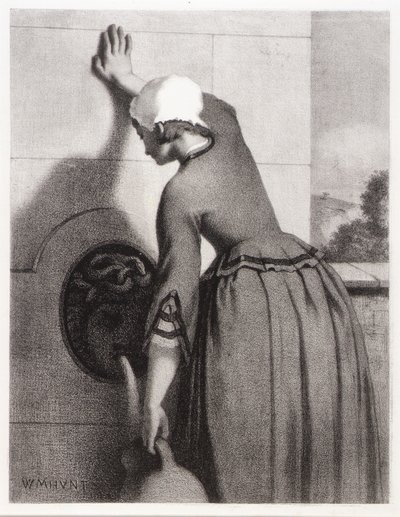Dziewczyna przy fontannie autorstwa William Morris Hunt