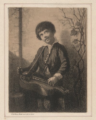Chłopiec z liry korbowej autorstwa William Morris Hunt