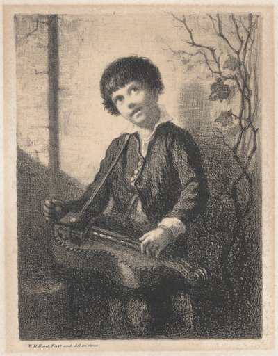 Chłopiec z liry korbowej autorstwa William Morris Hunt