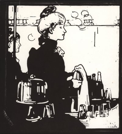 Barmanka (dowolny bar) autorstwa William Nicholson