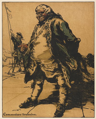 Bohaterowie romansu: Commodore Trunnion autorstwa William Nicholson