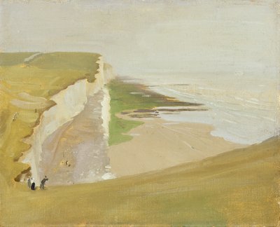 Klify w Rottingdean (olej na płótnie na tartaku) autorstwa William Nicholson