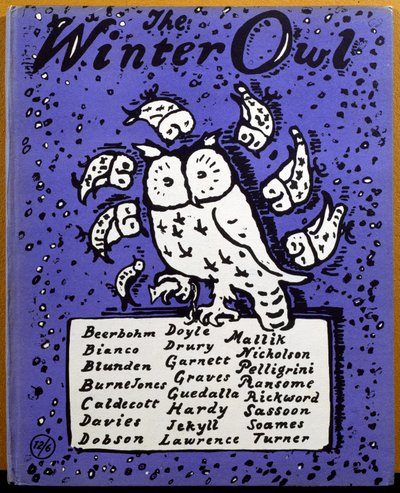 Okładka „The Winter Owl”, wydanej przez Cecil Palmer, Londyn autorstwa William Nicholson
