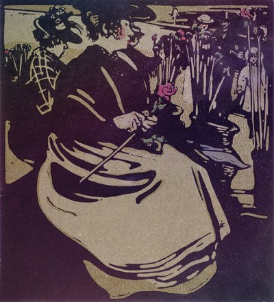 Flower Girl z „London Types” wydanej przez Williama Heinemanna autorstwa William Nicholson