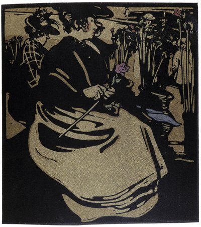 Flower Merchant, Londyn w „” Typach Londynu” Williama Nicholsona (1872-1949) autorstwa William Nicholson