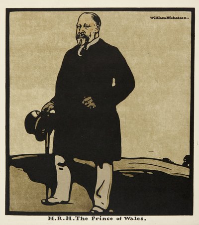 J.R.H. Książę Walii, z „Dwunastu portretów”, po raz pierwszy opublikowane przez Williama Heinemanna autorstwa William Nicholson