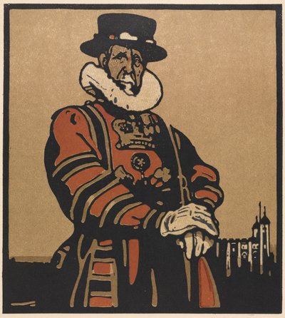 Typy londyńskie: Beefeater autorstwa William Nicholson