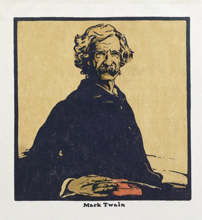 Mark Twain, z „Dwanaście portretów – druga seria”, po raz pierwszy opublikowane przez Williama Heinemanna autorstwa William Nicholson