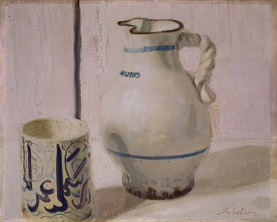 Różowa martwa natura z dzbanem, 1935-36. autorstwa William Nicholson