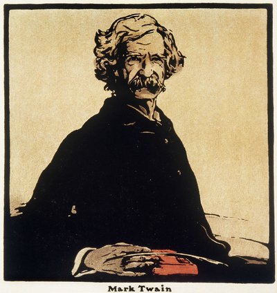 Portret Marka Twaina (1835-1910) Amerykański pisarz - Rysunek autorstwa Williama Nicholsona (1872-1949) autorstwa William Nicholson