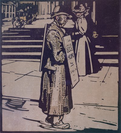 Sandwich Man z „London Types” wydanej przez Williama Heinemanna autorstwa William Nicholson