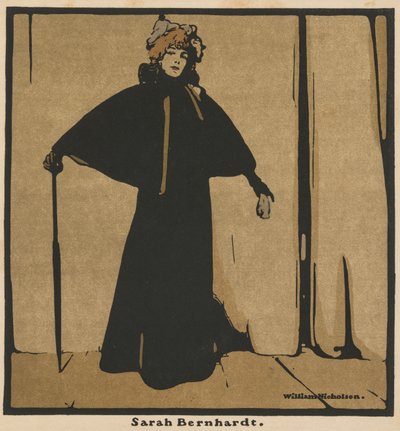 Dwanaście portretów: Sarah Bernhardt autorstwa William Nicholson
