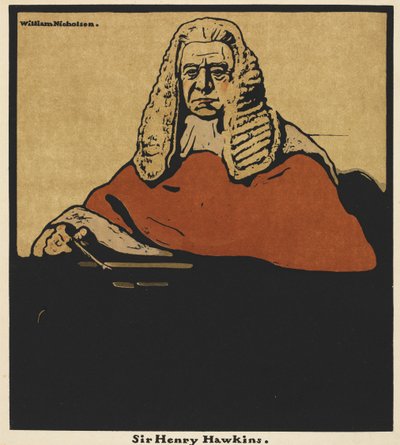 Dwanaście portretów: Sir Henry Hawkins autorstwa William Nicholson