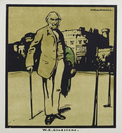 MY. Gladstone, z „Dwunastu portretów”, po raz pierwszy opublikowane przez Williama Heinemanna autorstwa William Nicholson