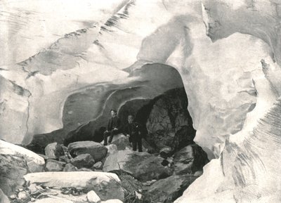 The Rockies: jaskinia lodowa w Wielkim Lodowiec, Mount Sir Donald, Kanada, 1895. autorstwa William Notman and Son