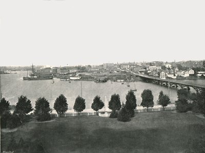 Widok z budynków rządowych, Victoria, Kanada, 1895. autorstwa William Notman and Son