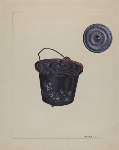 Żelazny czajnik dla dzieci, ok. 1900 r. 1937. autorstwa William O. Fletcher