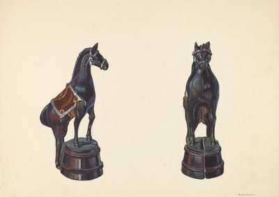 Koń na Ławicy Beczki, ok. godz. 1938. autorstwa William O. Fletcher