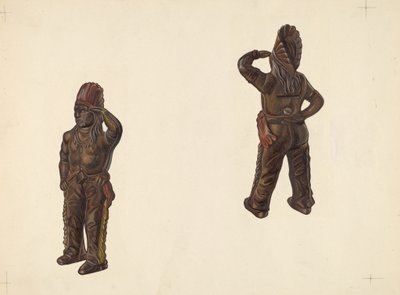 Indian Chief Coin Bank, c. 1938. autorstwa William O. Fletcher