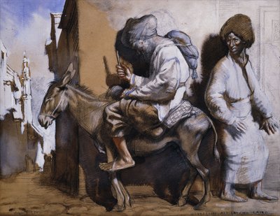 Noreddin Ali opuszcza Kair, autorstwa William Orpen