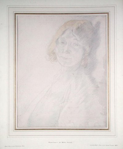Portret pani Hone (ołówek i akwarela na papierze) autorstwa William Orpen