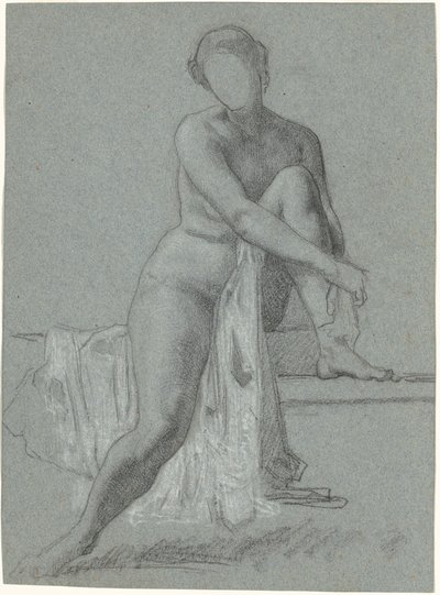 Siedząc nago autorstwa William P. Babcock