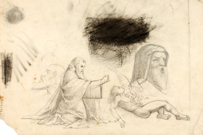 (Studia - Villa Borghese, 2 rysunki itp.). autorstwa William Page
