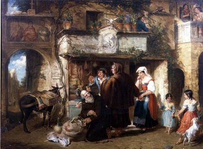 „Zaspokojenie klasztoru. Całowanie biczowania i sypanie kurzem w oczy” autorstwa William Parrott