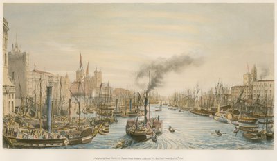 Basen, z London Bridge, rano autorstwa William Parrott