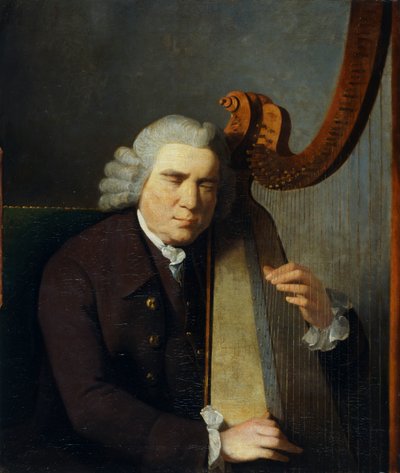 „Ślepy harfista, John Parry”, 1710-1782, 1775-91 autorstwa William Parry