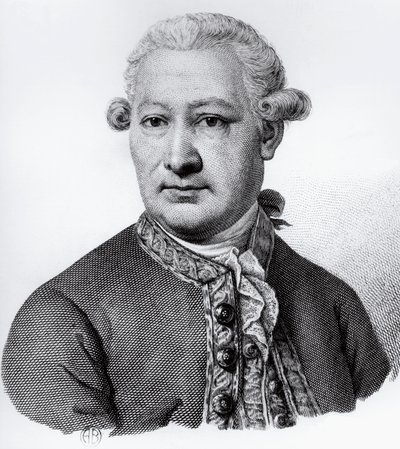Portret Giovanniego Alessandro Brambilli (1728-1800), barona Carpiano, włoskiego anatoma, patologa i lekarza, grawerowanie autorstwa Nicolas Toussaint Charlet