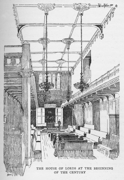 Izba Lordów na początku wieku, ok. 1897 r. autorstwa William Patten