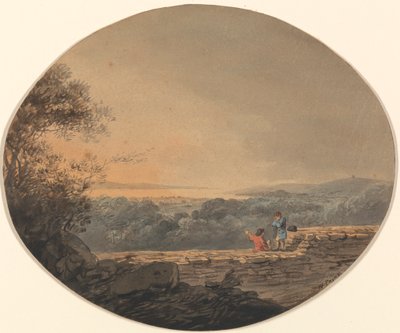 Daleki widok Exmouth z Exeter autorstwa William Payne