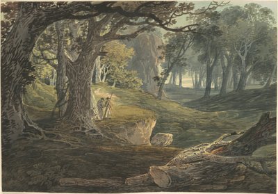 Podróżnicy na leśnej polanie autorstwa William Payne