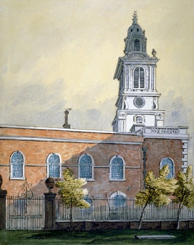 Kościół St Botolph bez Bishopsgate, City of London, c1815 autorstwa William Pearson