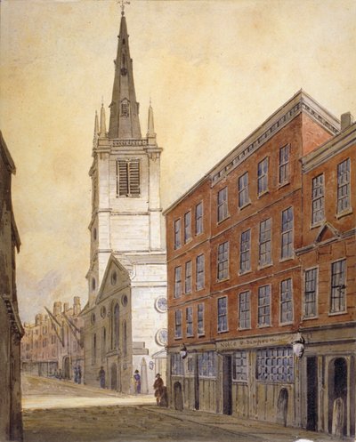 Kościół św. Małgorzaty Pattens, Eastcheap, City of London, 1815. autorstwa William Pearson