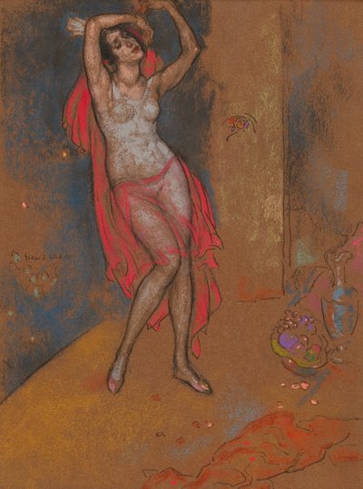 Anna Pavlova w orientalnej fantazji, Chicago, 1915-16 autorstwa William Penhallow Henderson