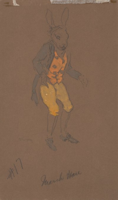 Marcowy zając (kostium z filmu Alicja w Krainie Czarów, 1915) autorstwa William Penhallow Henderson