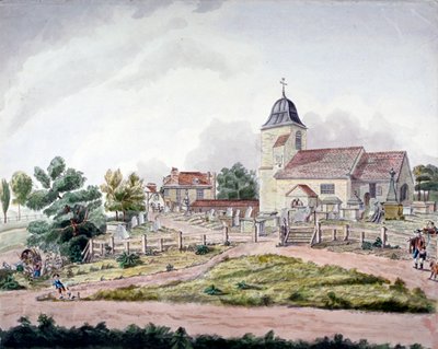 Stary kościół St Pancras, Londyn, 1761 autorstwa William Pennington