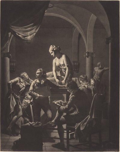 Akademia Lamplight autorstwa William Pether after Joseph Wright