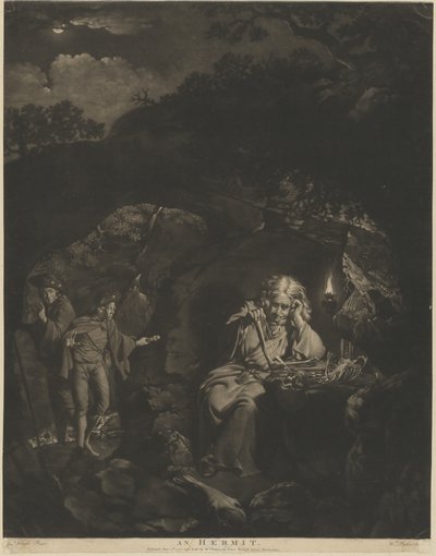 Pustelnik autorstwa William Pether after Joseph Wright