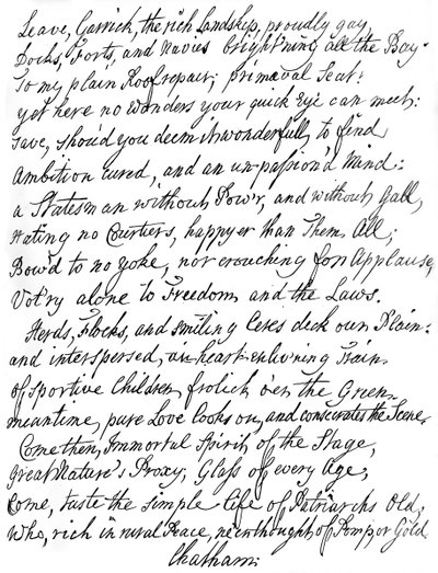 Wiersz Lorda Chathama do Davida Garricka, XVIII w., 1840 r autorstwa William Pitt