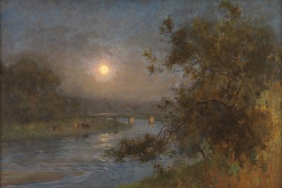 Gdy zmierzch zanika pod księżycem (olej na płótnie) autorstwa William Playfair Dickson