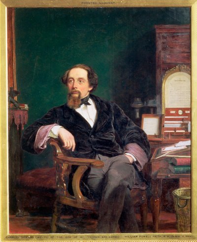 Charles Dickens, angielski powieściopisarz, XIX wiek autorstwa William Powell Frith