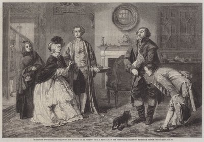 Honeywood przedstawia komorników pannie Richland jako swoich przyjaciół autorstwa William Powell Frith