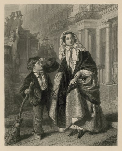 Przekraczający Zamiatacz autorstwa William Powell Frith